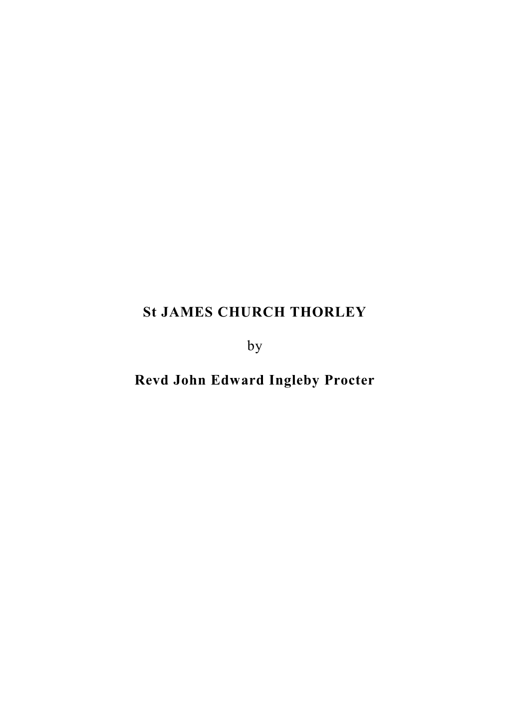 Canon Procter's Church Guide