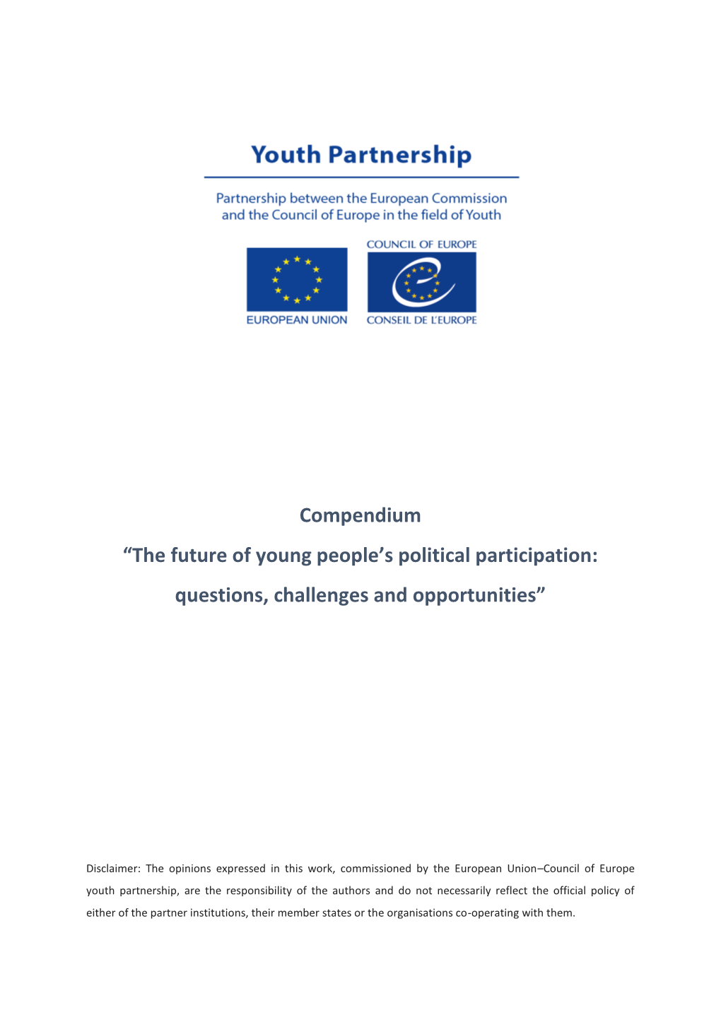 Compendium “The Future of Young People's Political Participation