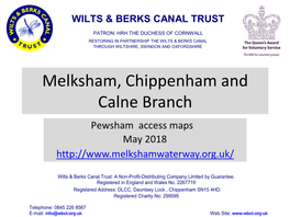 Melksham, Chippenham and Calne Branch Pewsham Access Maps May 2018