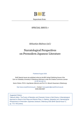 Takeuchi: the Fusion of Narration and Character Voices Tology of Drama, As Brian Richardson Noted in 2001 (P