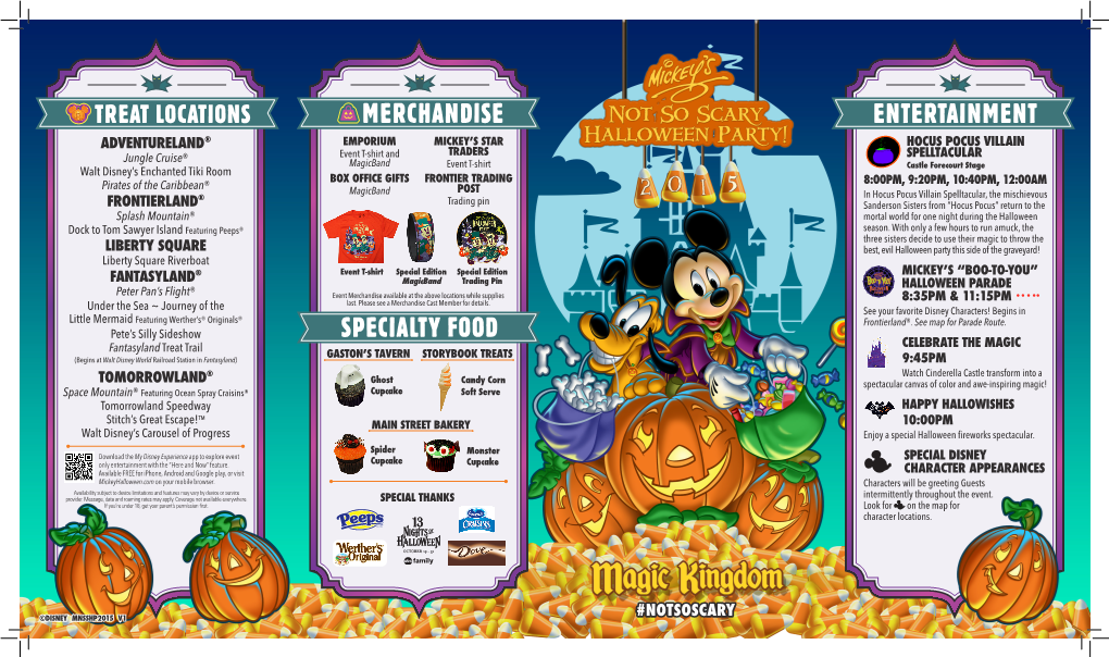 Merchandise Entertainment Specialty Food