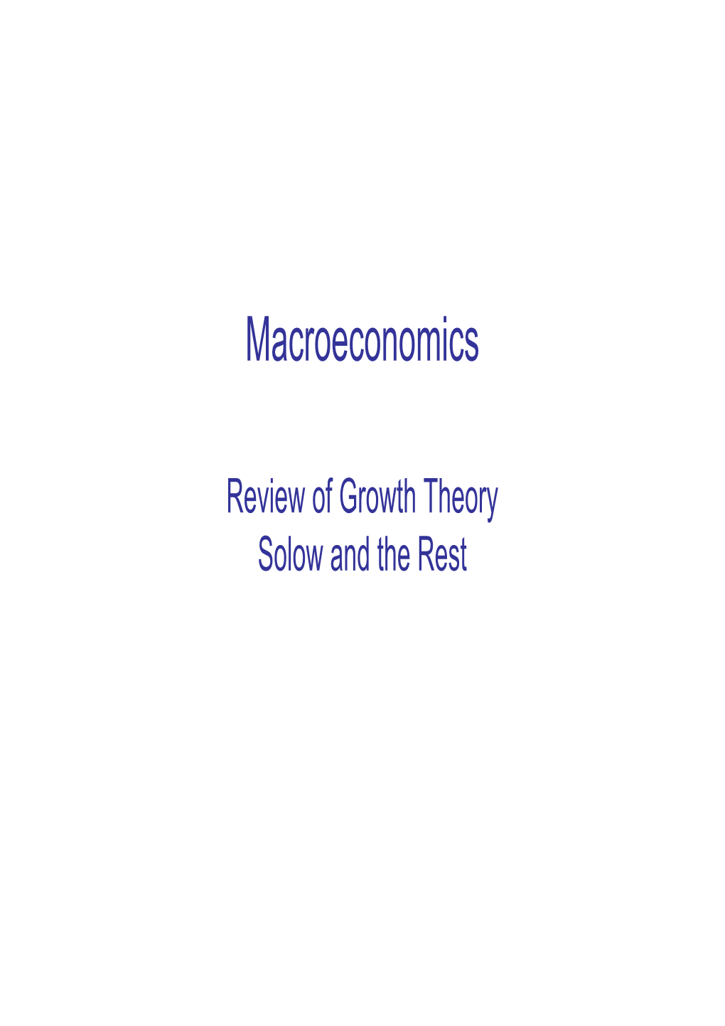 Macroeconomics