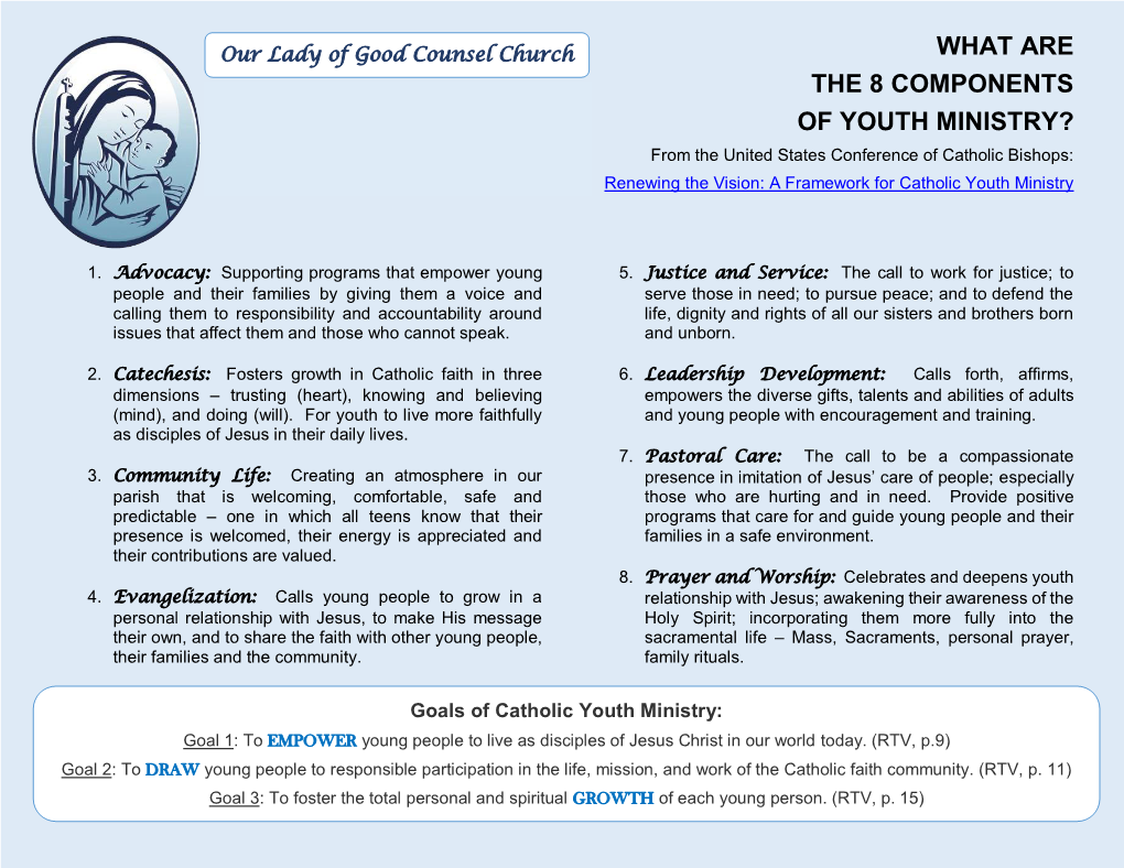 what-are-the-8-components-of-youth-ministry-docslib