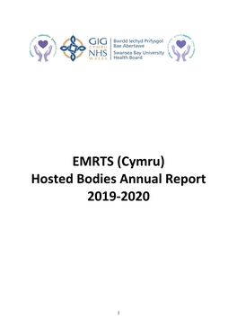 EMRTS (Cymru) Hosted Bodies Annual Report 2019-2020