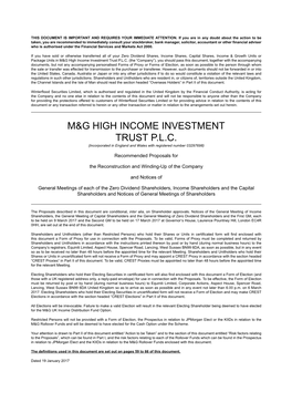 M&G High Income Investment Trust P.L.C