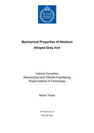 Mechanical Properties of Niobium Alloyed Gray Iron