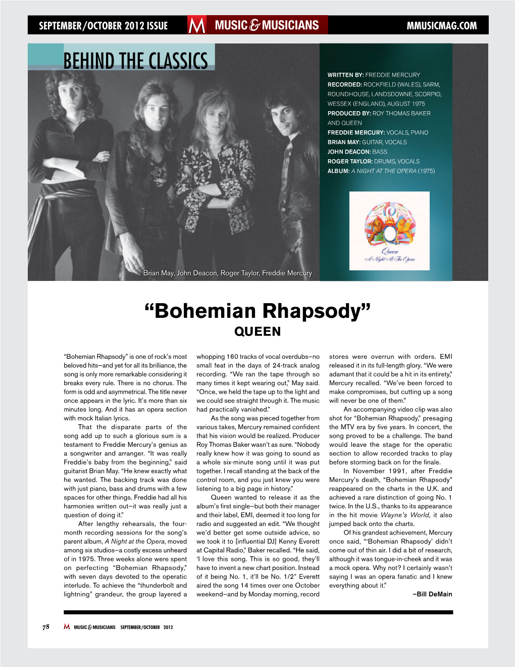 Bohemian Rhapsody” QUEEN