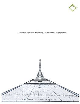 Devoir De Vigilance: Reforming Corporate Risk Engagement
