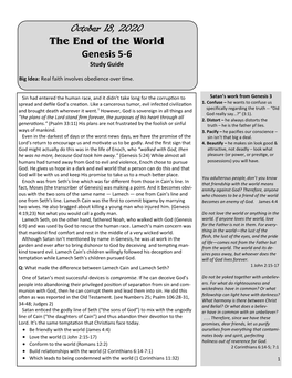 Genesis 5-6 Study Guide