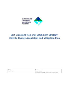 Climate Change Adaption and Mitigation Plan