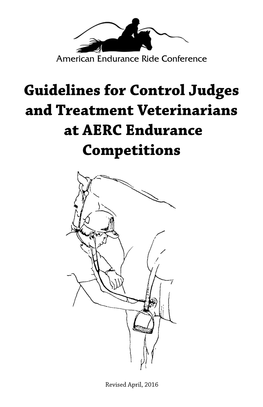 Guidelines for Control Judges and Treatment Veterinarians at AERC Endurance Competitions