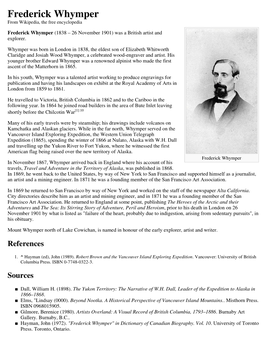 Frederick Whymper from Wikipedia, the Free Encyclopedia