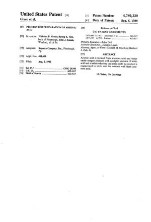 United States Patent (19) 11 Patent Number: 4,769,230 Greco Et Al