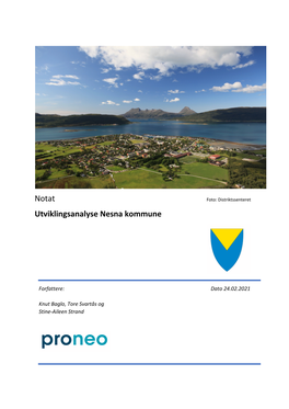Notat Utviklingsanalyse Nesna Kommune