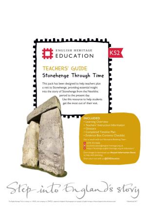 TEACHERS' GUIDE Stonehenge Through Time