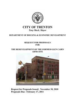CITY of TRENTON Tony Mack, Mayor