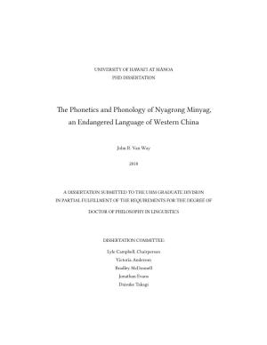 Phonetics and Phonology of Nyagrong Minyag: an Endangered Language of Western China