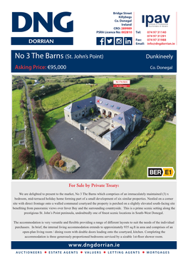 No 3 the Barns (St. John's Point) Dunkineely Asking Price: €95,000