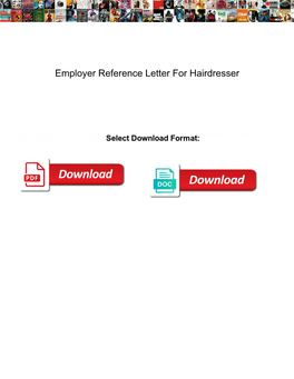 Employer Reference Letter for Hairdresser
