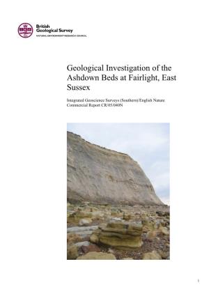 At Fairlight, East Sussex. British Geological Survey Commercial Report, CR/05/040N