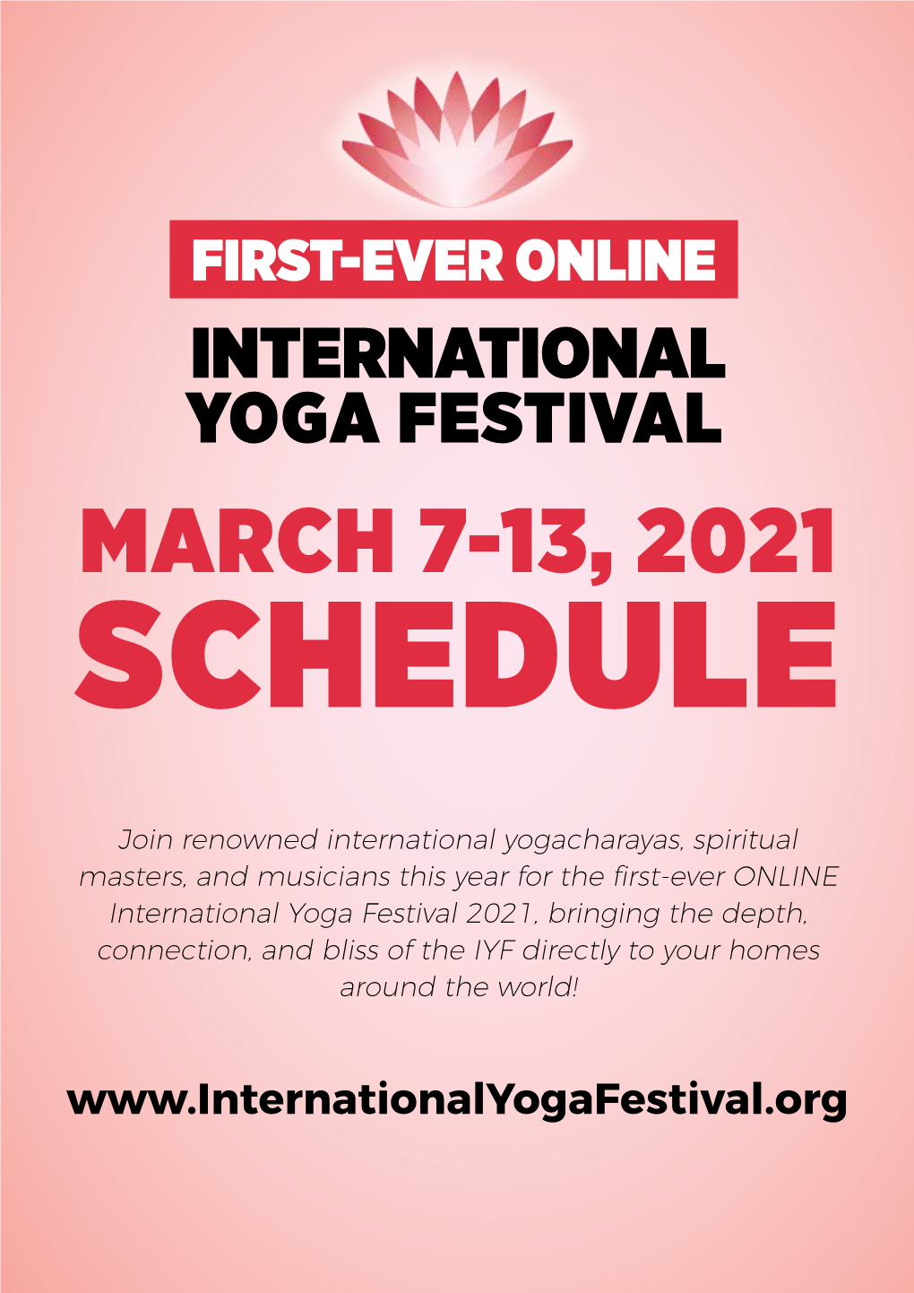 March 7-13, 2021 Schedule