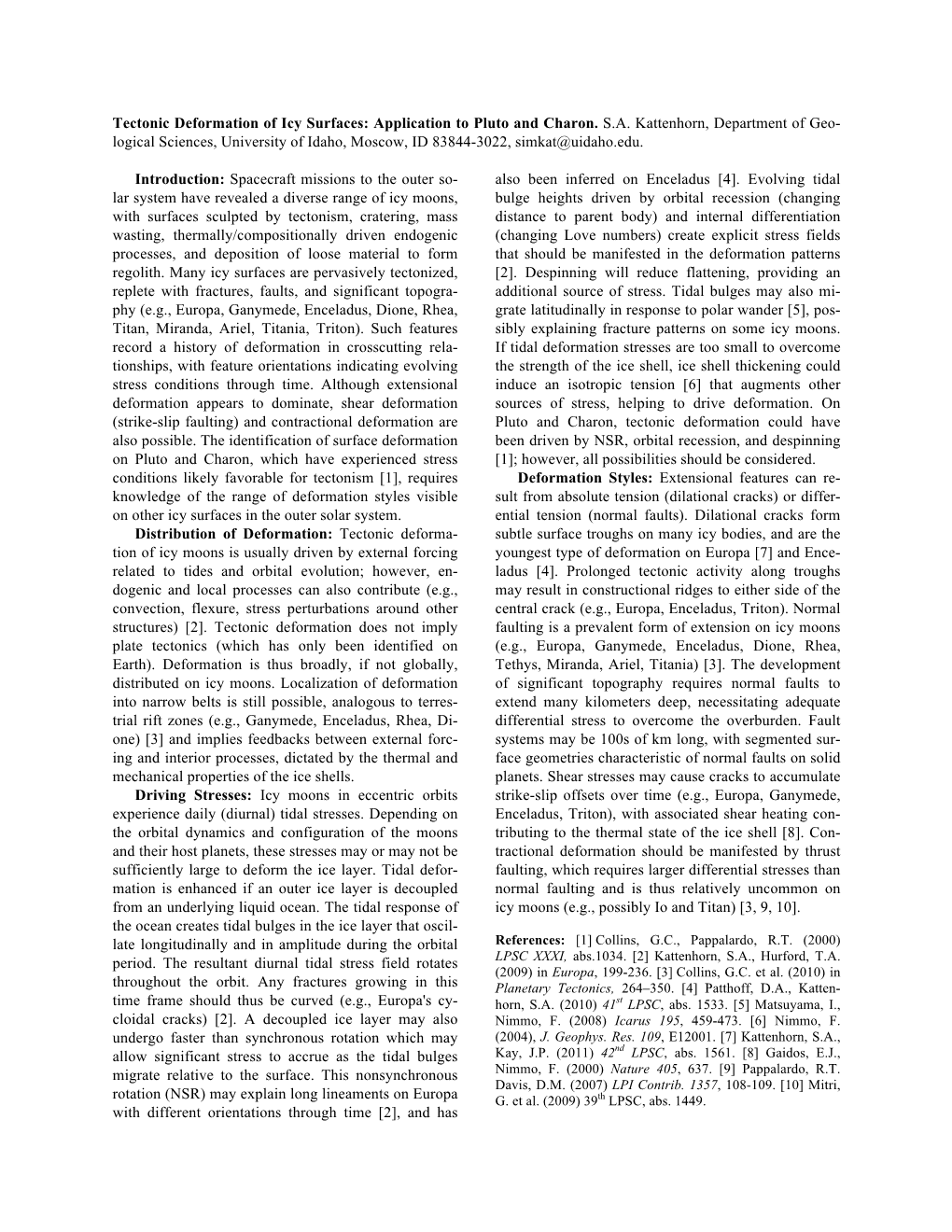 Tectonic Deformation of Icy Surfaces: Application to Pluto and Charon