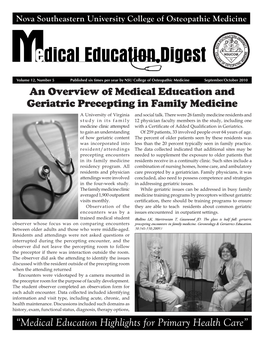 NSU-COM Medical Education Digest