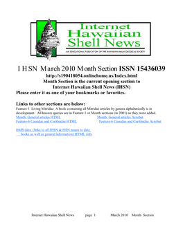 Internet Hawaiian Shell News 20