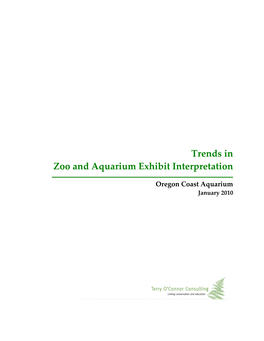 Trends in Zoo and Aquarium Exhibit Interpretation Oregon Coast Aquarium