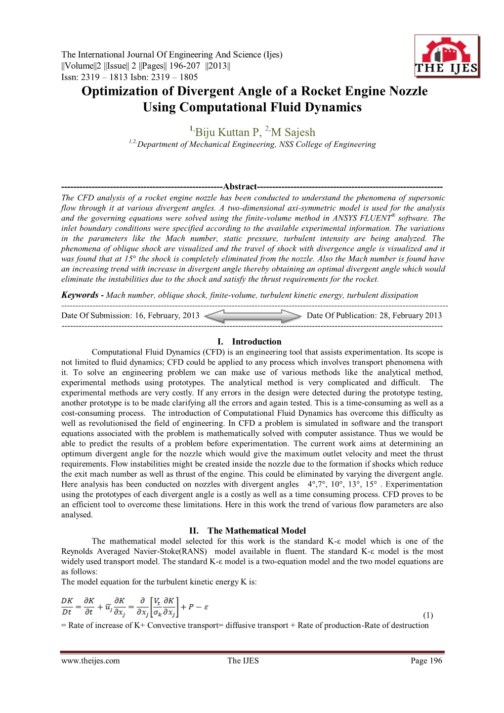 Optimization of Divergent Angle of a Rocket Engine Nozzle Using Computational Fluid Dynamics