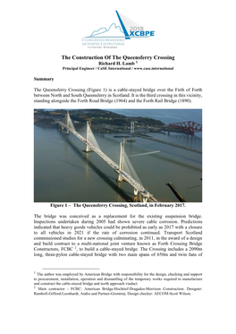 The Construction of the Queensferry Crossing Richard H