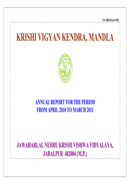 Krishi Vigyan Kendra, Mandla