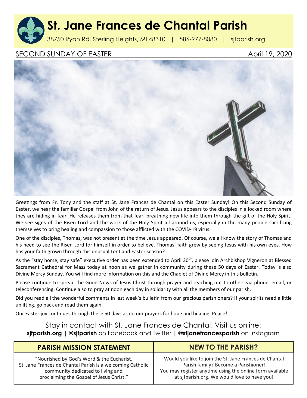 April 19, 2020 Bulletin