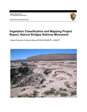 Vegetation Classification and Mapping Project Report, Natural Bridges National Monument