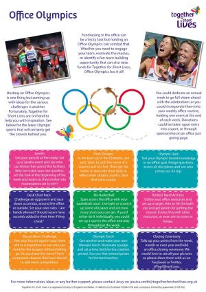 Office Olympics Fundraising Ideas