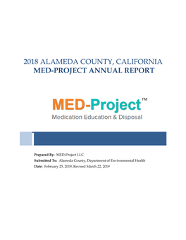2018 Alameda County, California Med-Project Annual Report