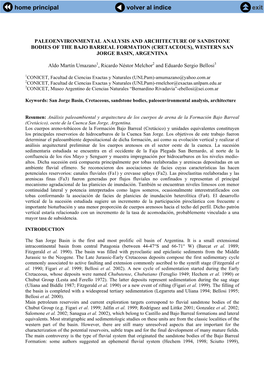 Paleoenvironmental Analysis and Architecture of Sandstone Bodies of the Bajo Barreal Formation (Cretaceous), Western San Jorge Basin, Argentina