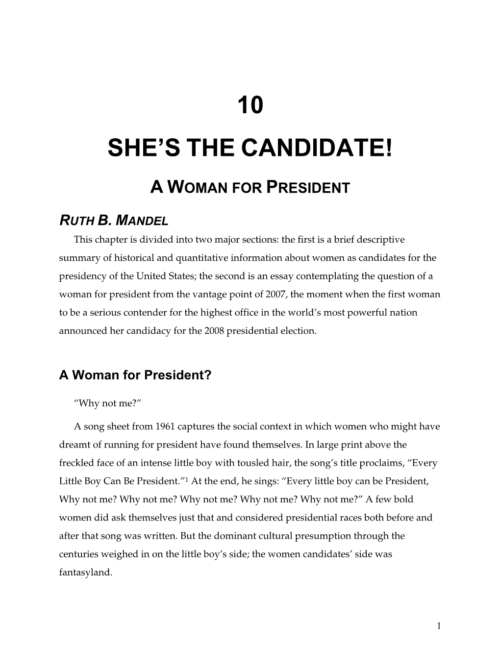 10 She's the Candidate!