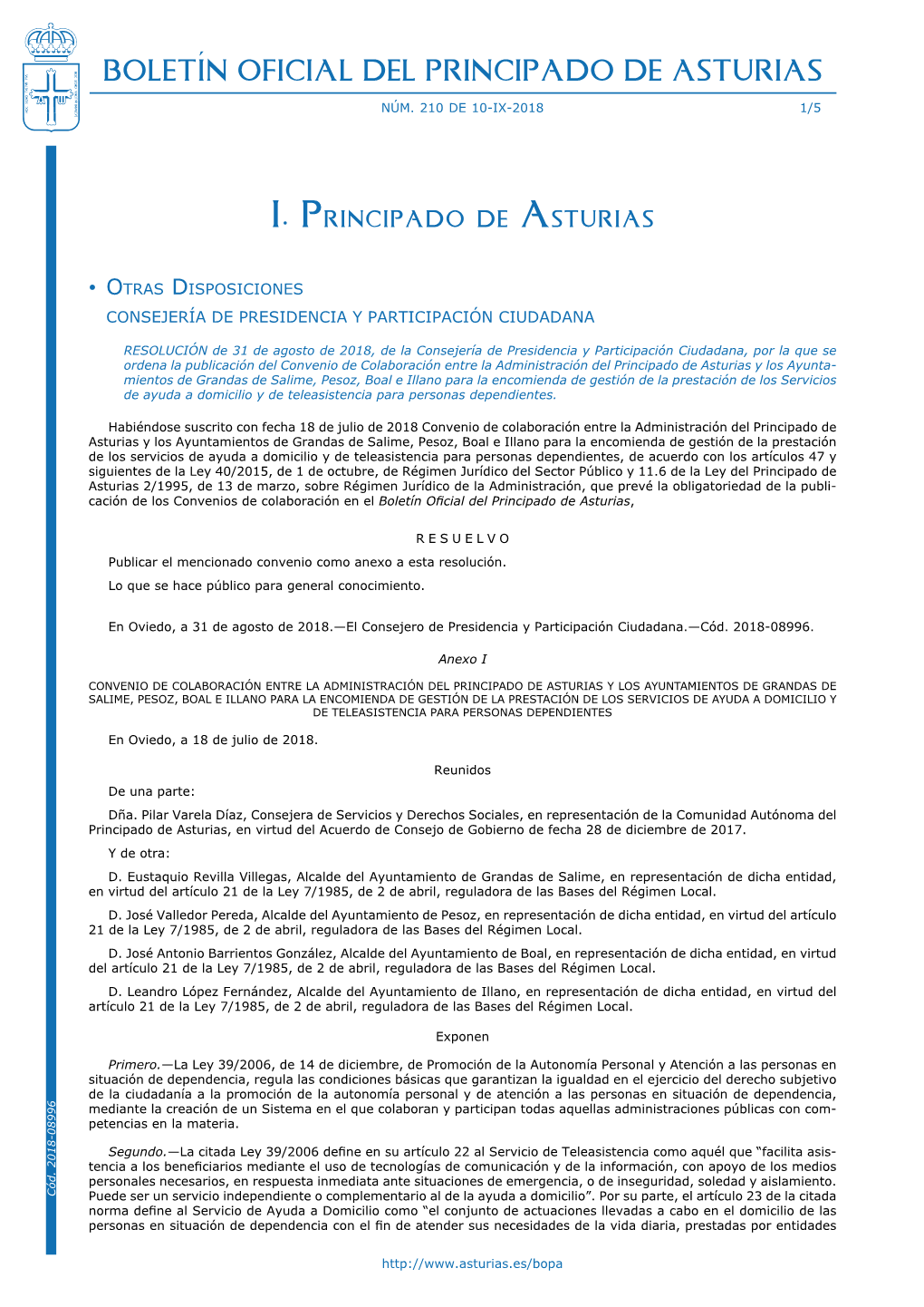 Boletín Oficial Del Principado De Asturias