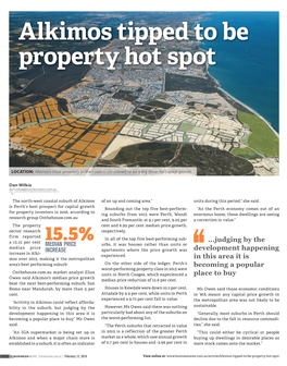 Alkimos Tipped to Be Property Hot Spot