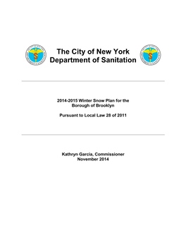 The City of New York Department of Sanitation