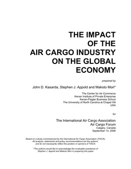 The Impact of the Air Cargo Industry on the Global Economy