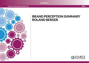 Roland Berger Brand Perceptions 2016