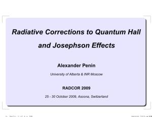 Quantum Hall Effect Josephson Effect