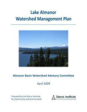 Lake Almanor Watershed Plan.Pdf