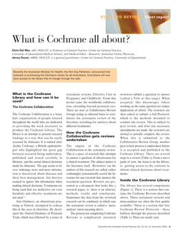 What Is Cochrane All About?