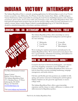 Indiana Victory Internships