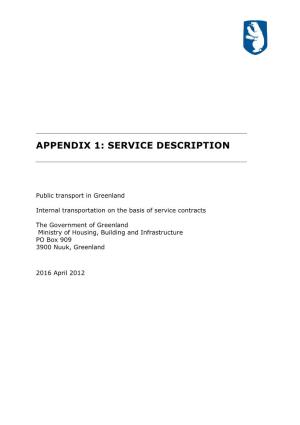 Appendix 1: Service Description