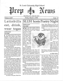 SLUH Hosts Poetry Night Andrew Ivers Quinn