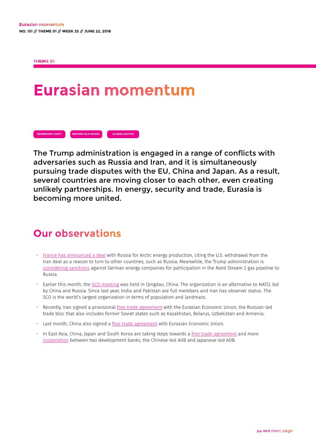 Eurasian Momentum NO